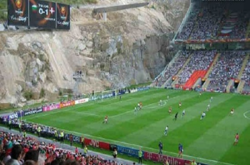استادیوم کوهستانی در شهر براگا پرتغال